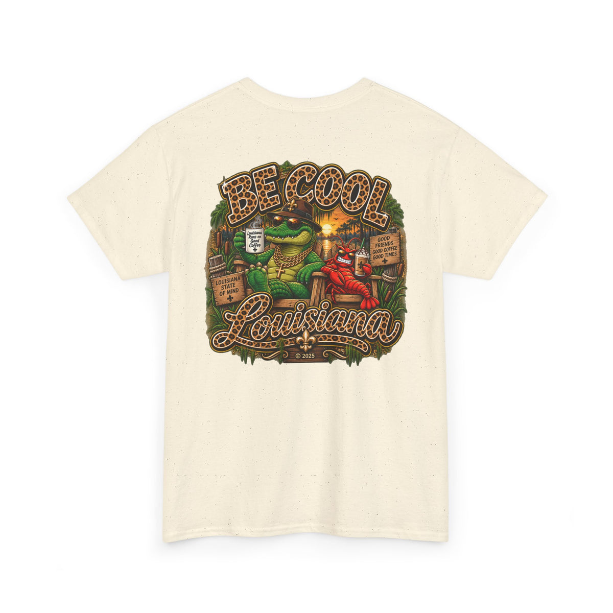 Be Cool Louisiana leopard print  T-Shirt