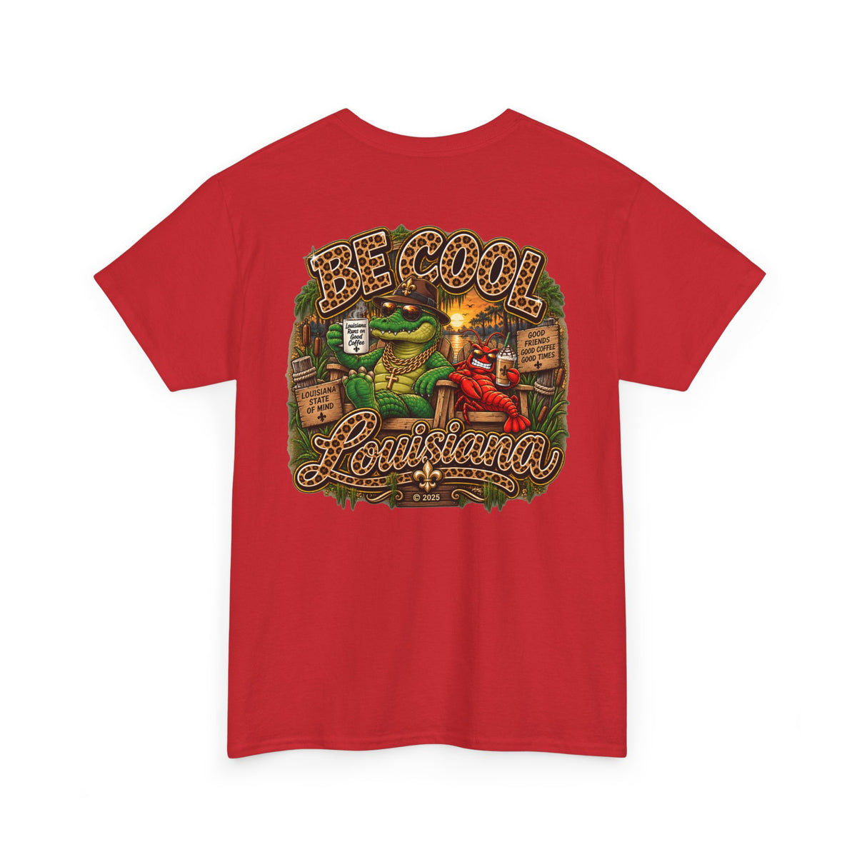 Be Cool Louisiana leopard print  T-Shirt