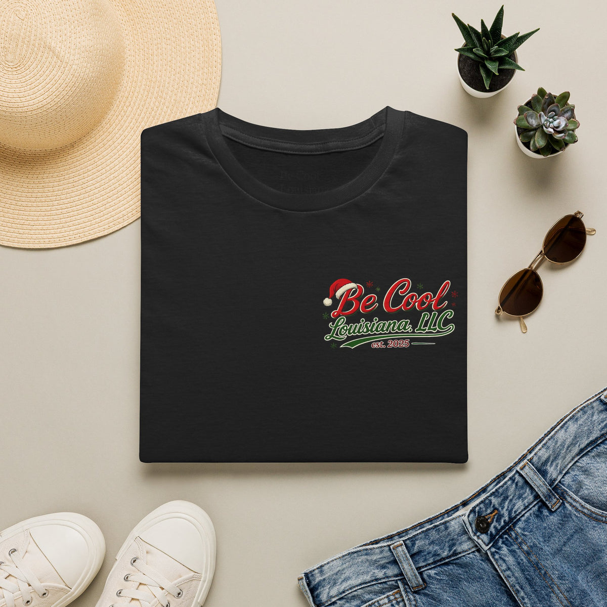 Be Cool Louisiana Christmas T-Shirt