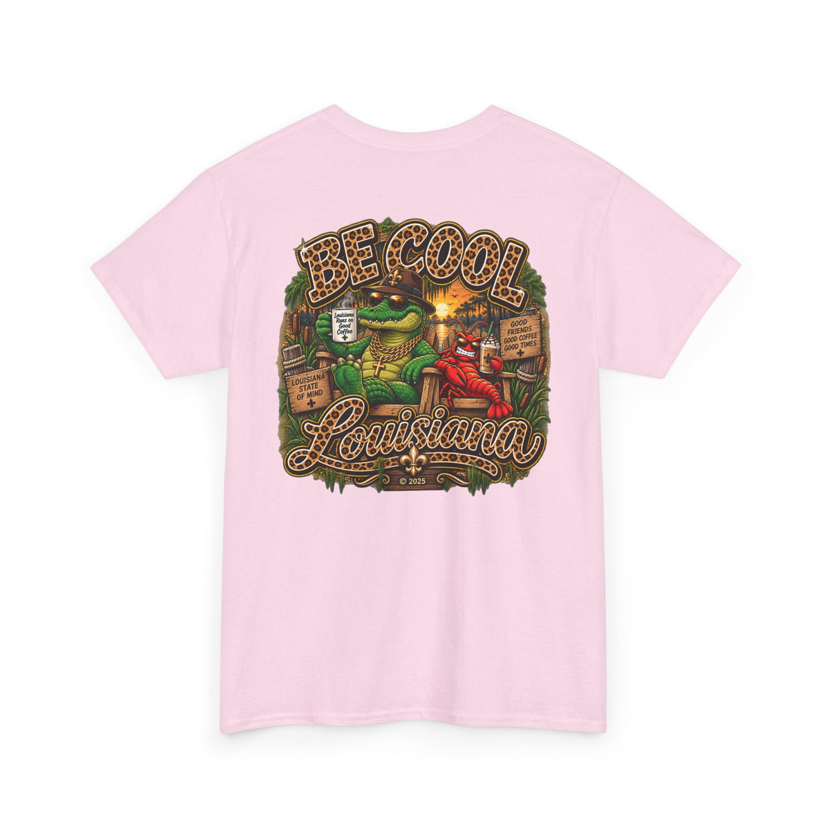 Be Cool Louisiana leopard print  T-Shirt