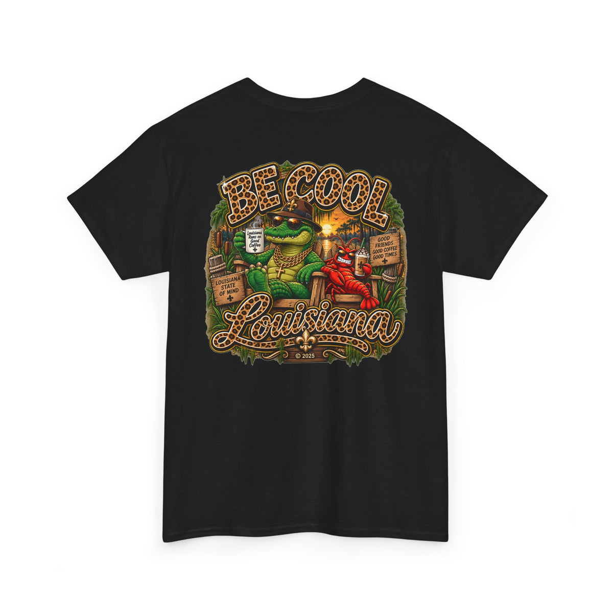 Be Cool Louisiana leopard print  T-Shirt