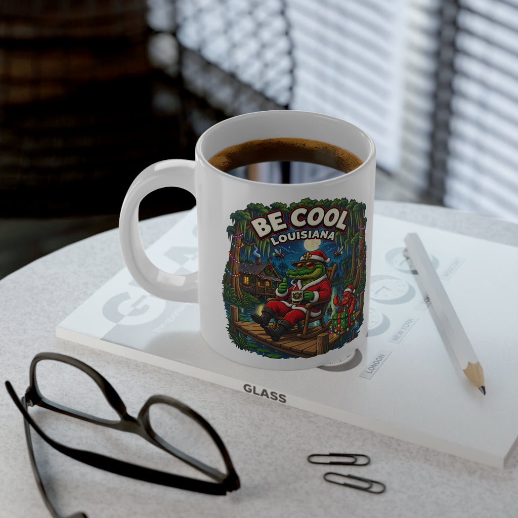 Be Cool Louisiana Christmas Coffee Mug