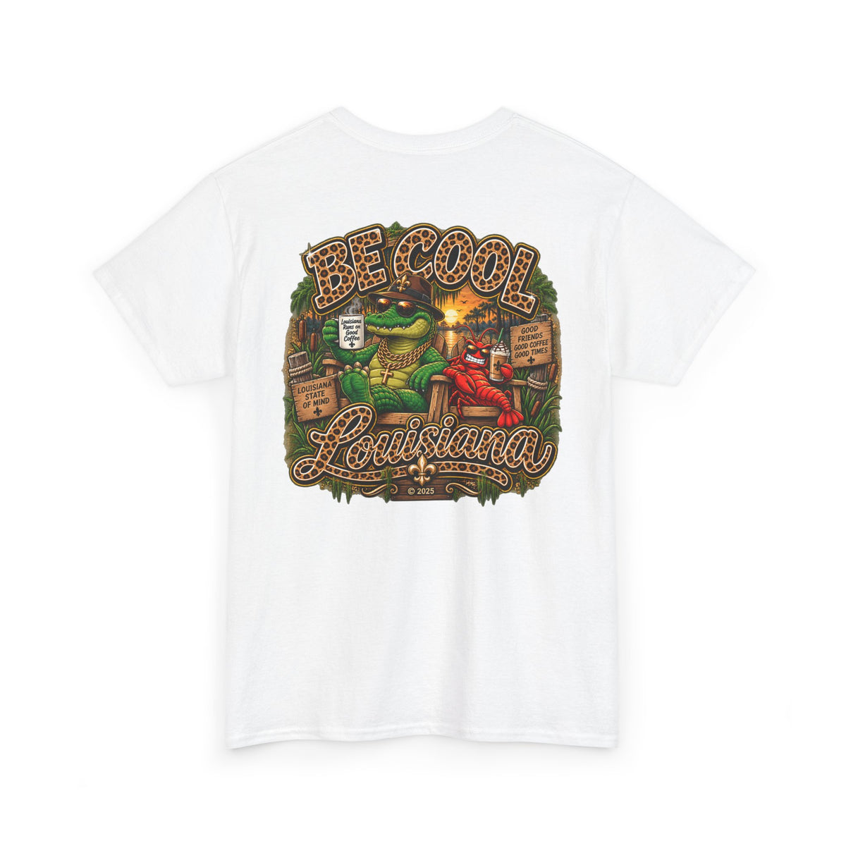 Be Cool Louisiana leopard print  T-Shirt