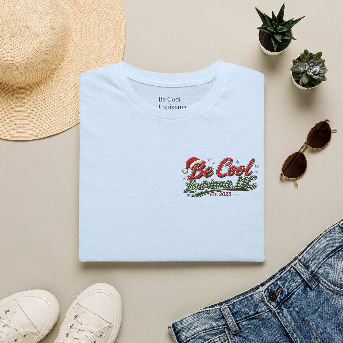 Be Cool Louisiana Christmas T-Shirt