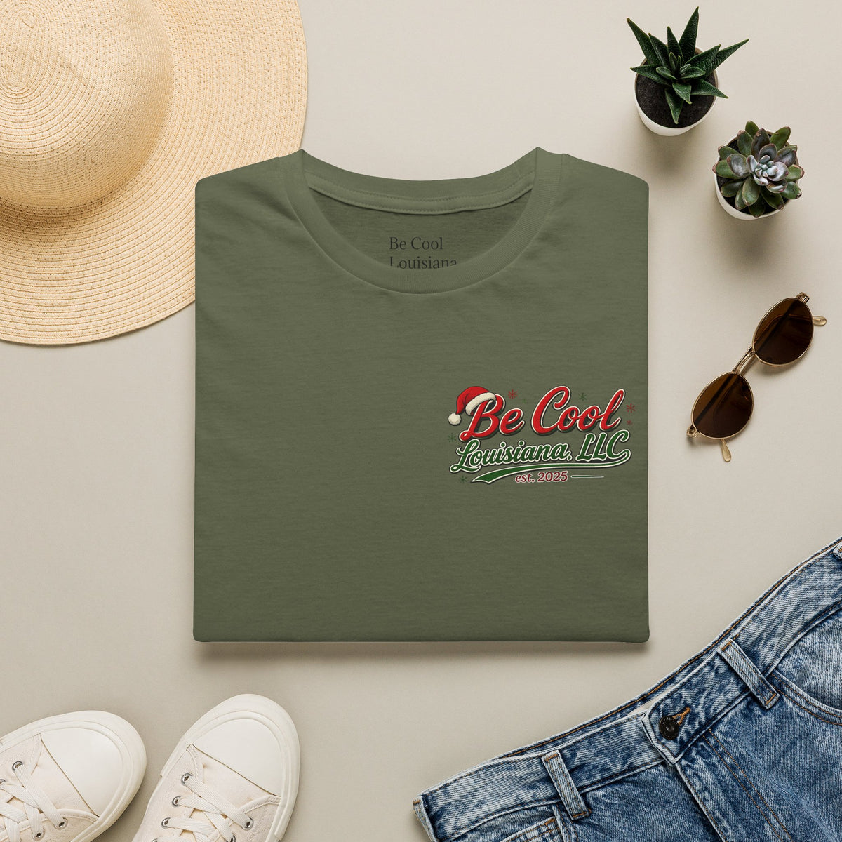 Be Cool Louisiana Christmas T-Shirt