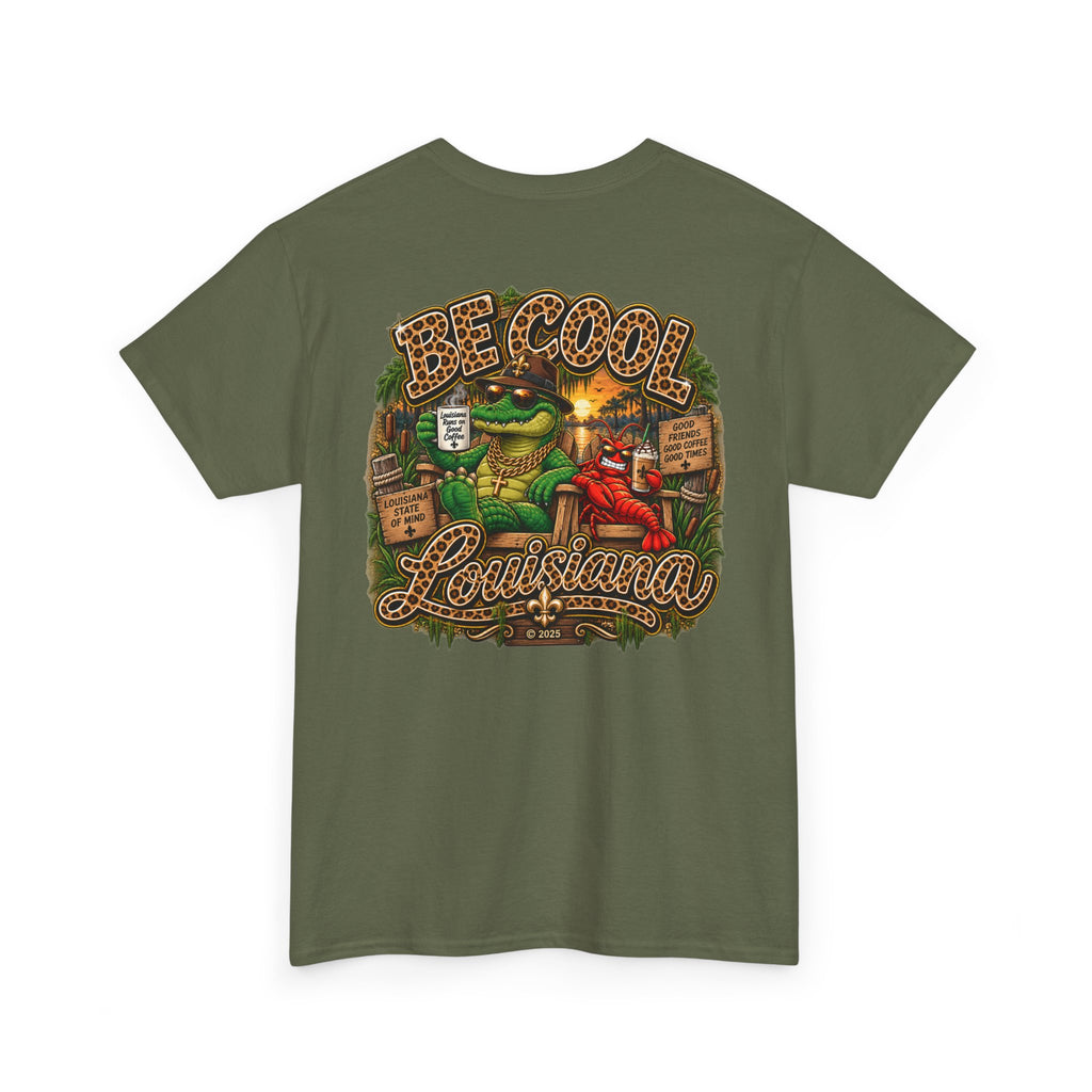 Be Cool Louisiana leopard print  T-Shirt