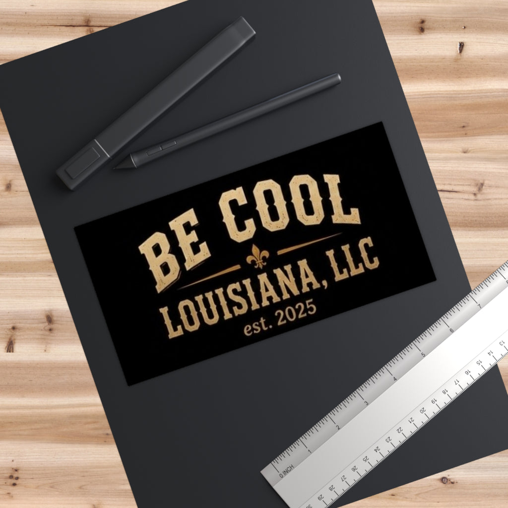 Be Cool Louisiana Bumper Sticker